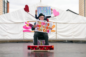 Paul's performance the original spinners bristol, clowning for dementia, Dance for Parkinson's.