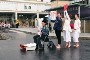 Paul's performance the original spinners bristol, clowning for dementia, Dance for Parkinson's.