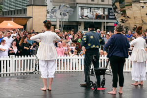 Paul's performance the original spinners bristol, clowning for dementia, Dance for Parkinson's.