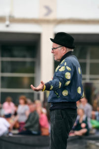 Paul's performance the original spinners bristol, clowning for dementia, Dance for Parkinson's.