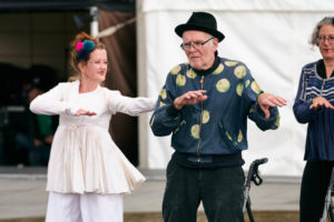 Paul's performance the original spinners bristol, clowning for dementia, Dance for Parkinson's.