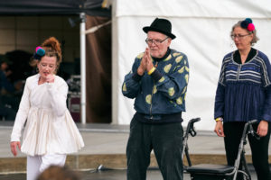 Paul's performance the original spinners bristol, clowning for dementia, Dance for Parkinson's.